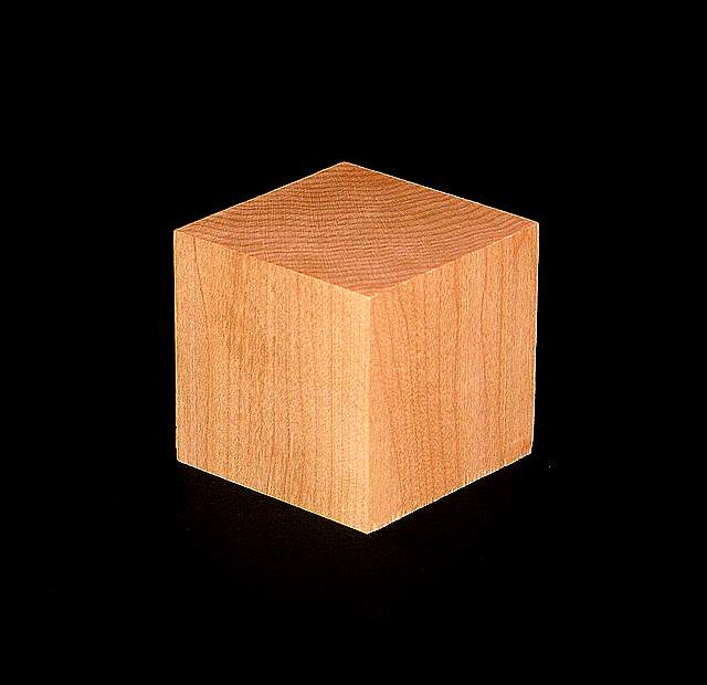 1/2" (12.7mm) Wood Cube Block